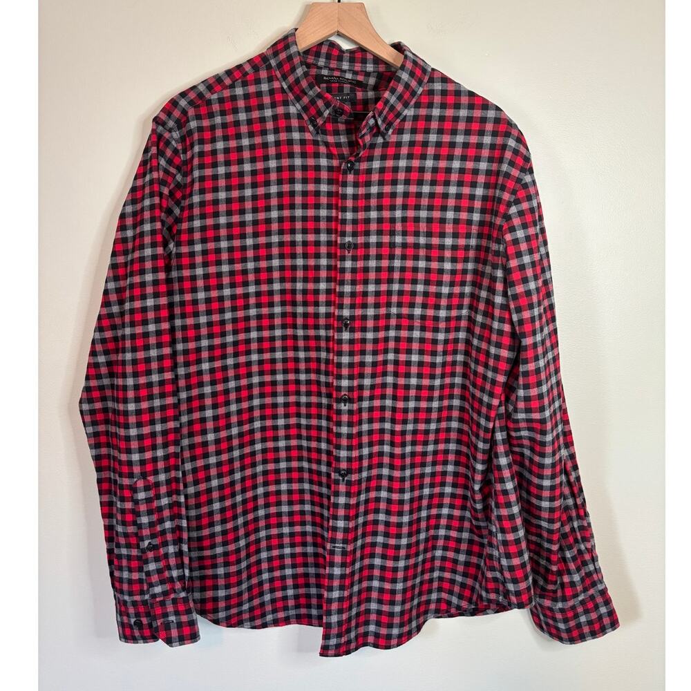 Banana Republic Luxe Flannel Size XL Grant Fit - Picture 2 of 7